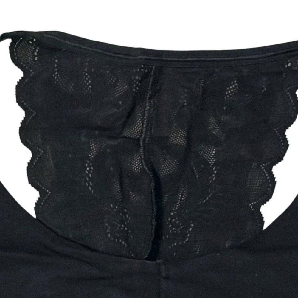 Franki by Francesca's Youth 8‎ Black Cotton Bralette Lace Racerback NIP